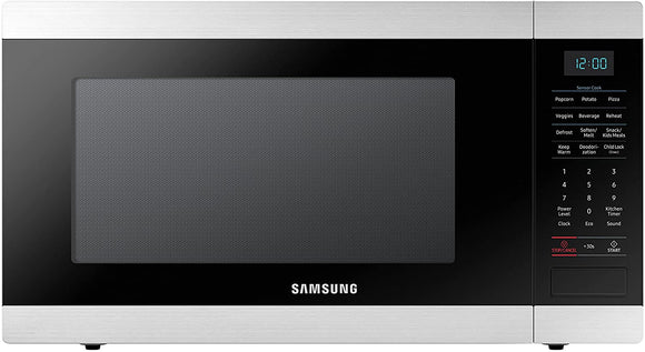 Samsung MS19M8000AS/AA Large Capacity Countertop Microwave Oven with Sensor and Ceramic Enamel Interior, Stainless Steel - Unwired Solutions Inc