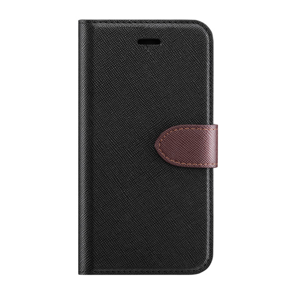 2 in 1 Folio Moto G5 Black/Brown - Unwired Solutions Inc