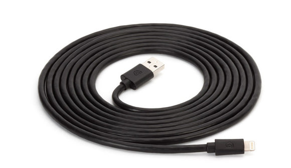 Charge/Sync Cable Lightning 10ft Black - Unwired Solutions Inc