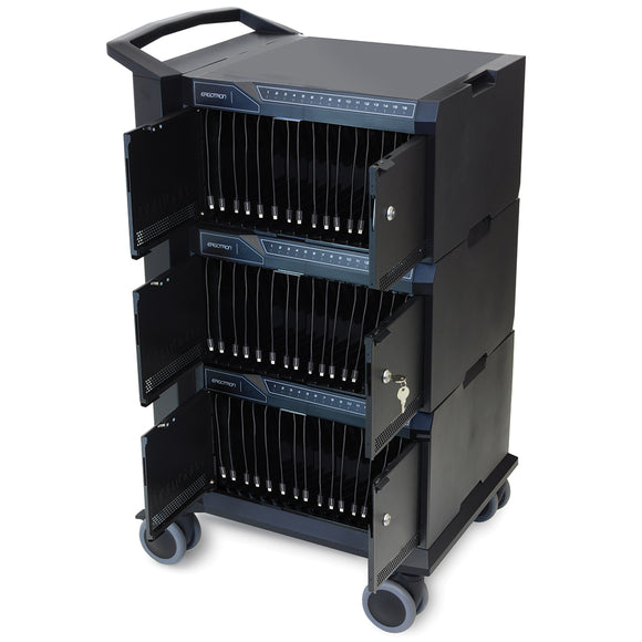 Tablet Management Cart (48) w/ ISI Black - Unwired Solutions Inc