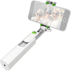 MiGo Mini Selfie Stick with Remote Shutter White - Unwired