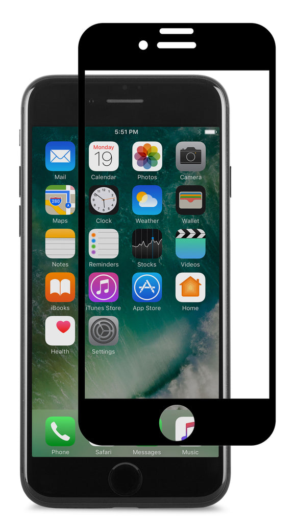 IonGlass iPhone 8/7 Black - Unwired Solutions Inc
