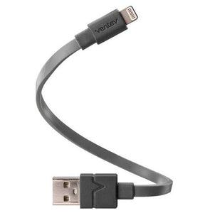 Charge/Sync Cable 6in Lightning Grey - Unwired Solutions Inc