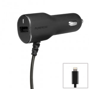 Car Charger Lightning 3.4A w/ExtraUSB - Unwired Solutions Inc