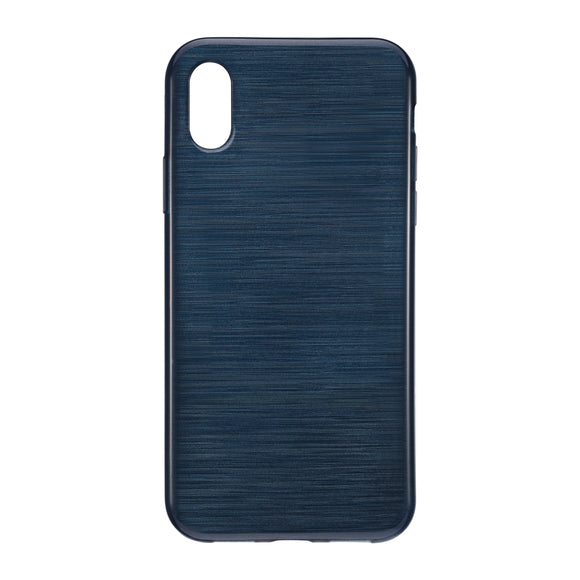 Brushed Gel Skin iPhone X Navy Blue - Unwired Solutions Inc