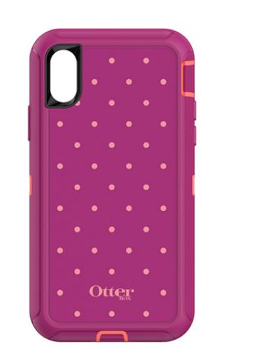 Defender iPhone X Coral Dot - Unwired Solutions Inc