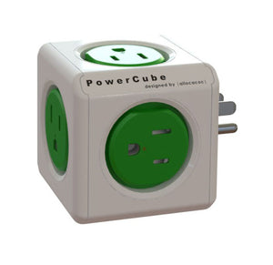 PowerCube Original 5 outlets Green - Unwired Solutions Inc