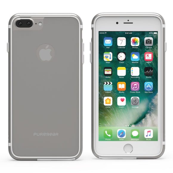 GlassBak 360 iPhone 8+/7+/6S+/6+ Silver - Unwired Solutions Inc