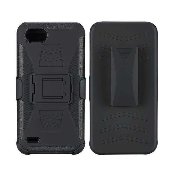 Hardcase and Holster LG Q6 Black - Unwired Solutions Inc