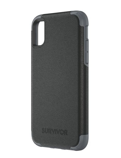 Survivor Prime Leather iPhone X Black - Unwired Solutions Inc