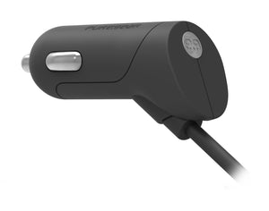 Lightning Corded Car Charger 2.4A Black - Unwired Solutions Inc