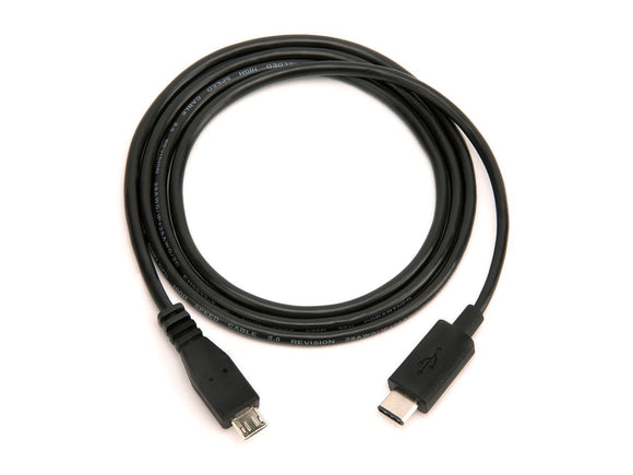Charge/Sync Cable USB C to Micro USB 3ft Black - Unwired Solutions Inc
