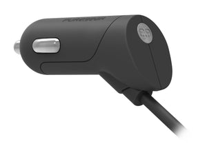 Micro USB Corded Car Charger 2.4A Black - Unwired Solutions Inc
