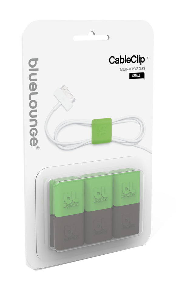 CableClip Small Green/Dark Grey - Unwired Solutions Inc