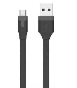 Charge/Sync Micro USB Flat Cable 3ft Black - Unwired Solutions Inc