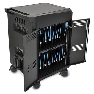 PS Laptop Management Cart Black - Unwired Solutions Inc