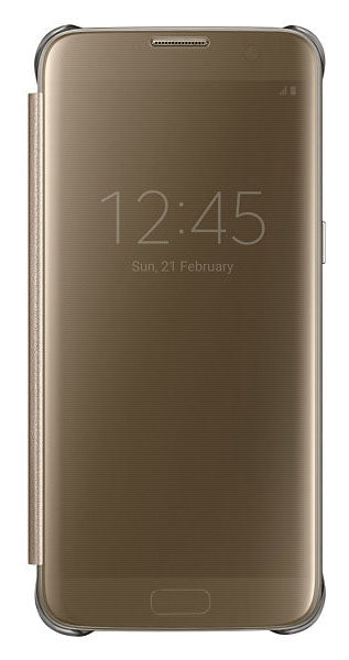 Clear View Cover GS7 Edge Gold - Unwired Solutions Inc