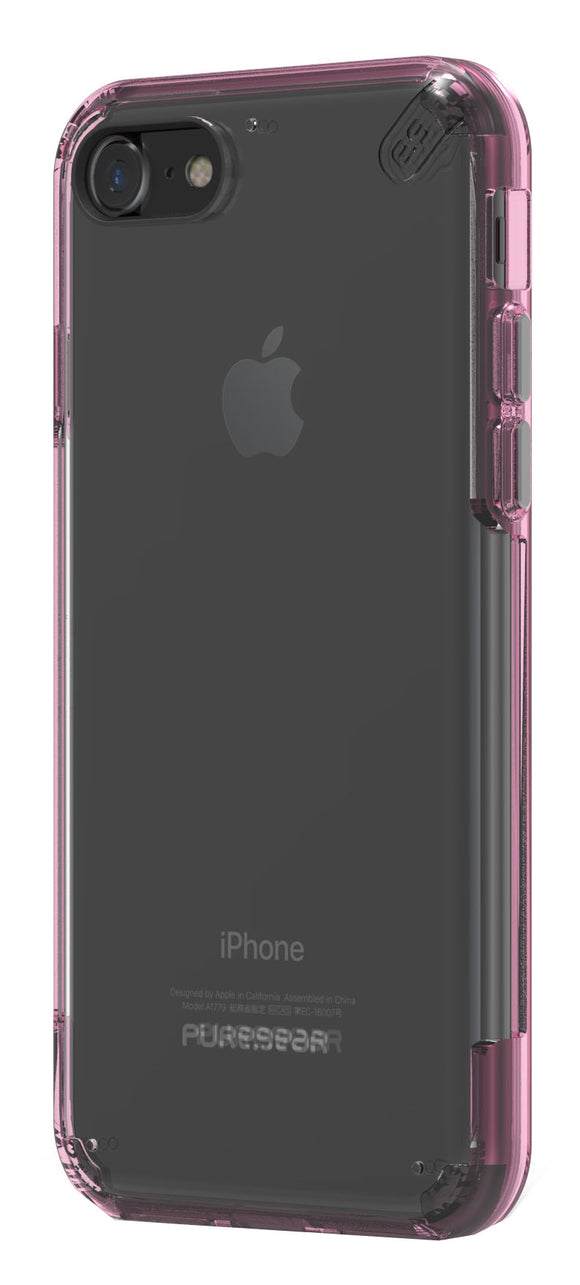 Slim Shell Pro iPhone 8/7 Clear/Pink - Unwired Solutions Inc