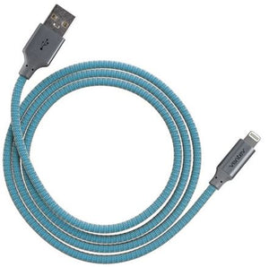 Charge/Sync Metallic Cable Lightning 4ft Blue - Unwired Solutions Inc