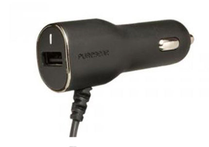 Car Charger MicroUSB 3.4A w/ExtraUSB Black - Unwired Solutions Inc
