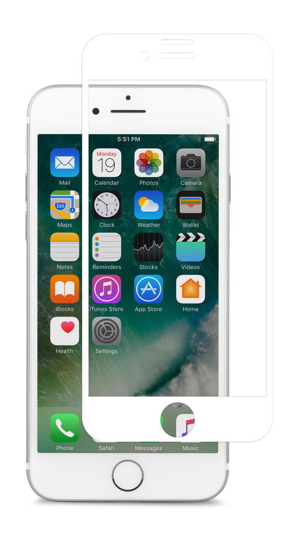 IonGlass iPhone 8/7 White - Unwired Solutions Inc
