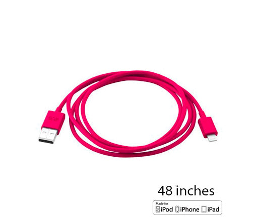 Charge/Sync Cable Lightning 4ft Pink - Unwired Solutions Inc