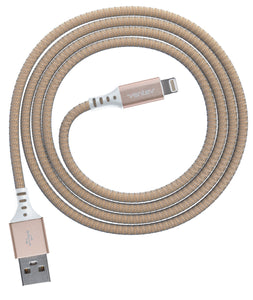 Charge/Sync Metallic Cable Lightning 3.3ft Gold - Unwired Solutions Inc