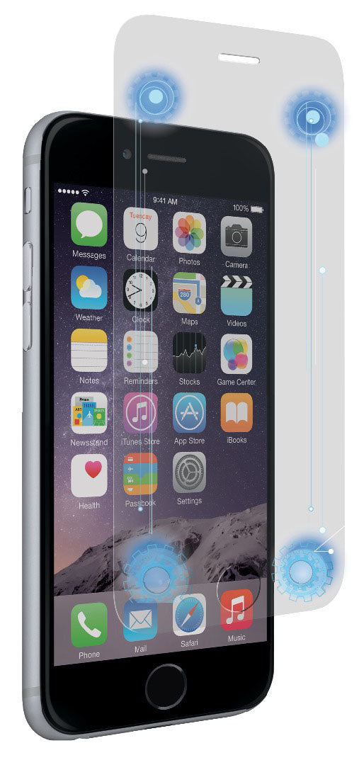 Tempered Glass Smart+Buttons Align/Tray iPhone 6/6S - Unwired Solutions Inc