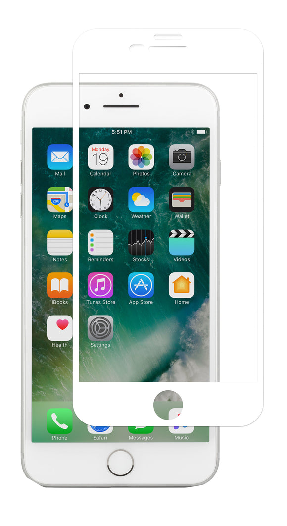IonGlass iPhone 8 Plus/7 Plus White - Unwired Solutions Inc