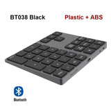 Aluminum Alloy Bluetooth Wireless Keypad with USB HUB Digital Input Function for Android, Windows, iOS and MacOS