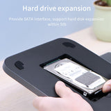 Hagibis USB-C Hub with SATA Hard Drive Enclosure for Mac Mini M1 Type-C SSD Case SD/TF Reader
