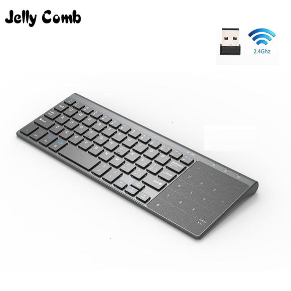 Wireless Keyboard with Number Touchpad Mouse Thin Numeric Keypad for Android Windows Desktop Laptop PC TV Box