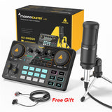 All-in-on Microphone Mixer Kit w/ Condenser Mic&Earphone for PC & Phone